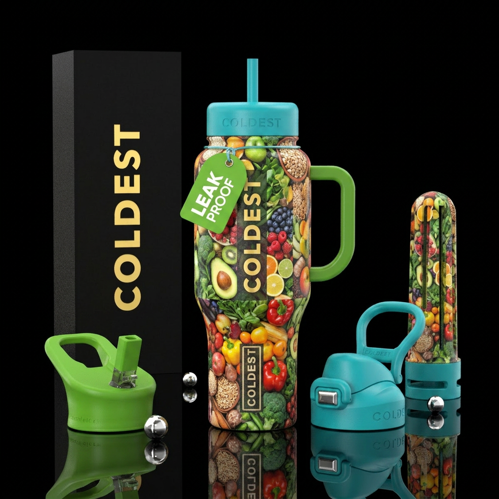 Clean eating water bottle design