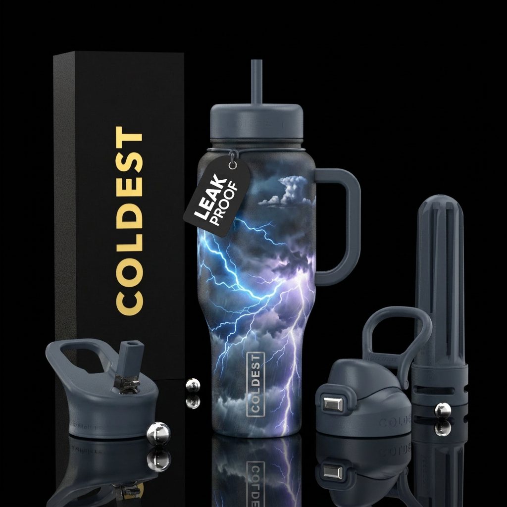Thunderstorm water bottle design
