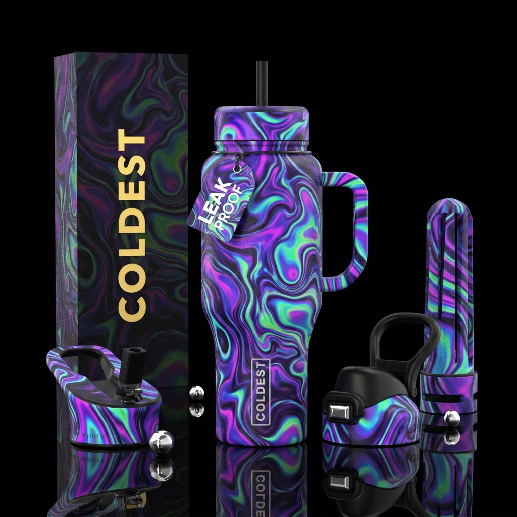 Hallucinations water bottle design