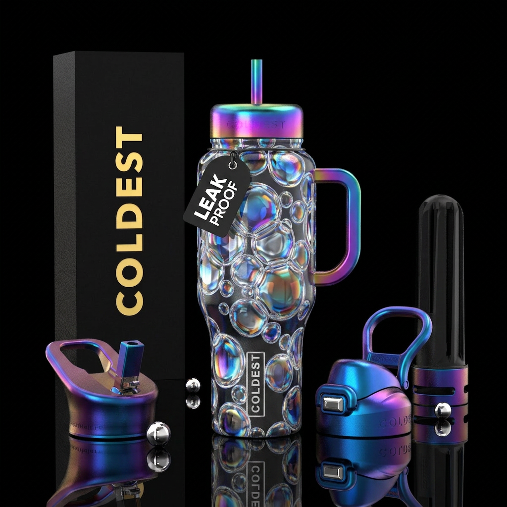 Bubbles water bottle design
