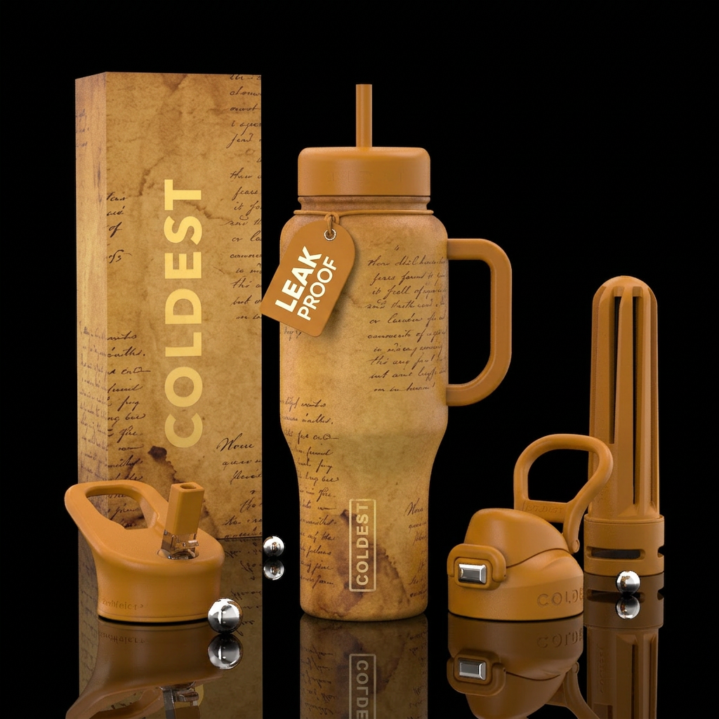 The writer water bottle design