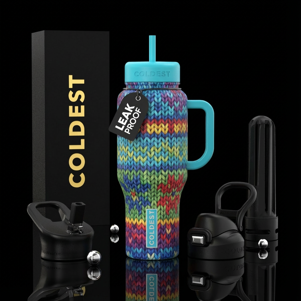 Knitting water bottle design
