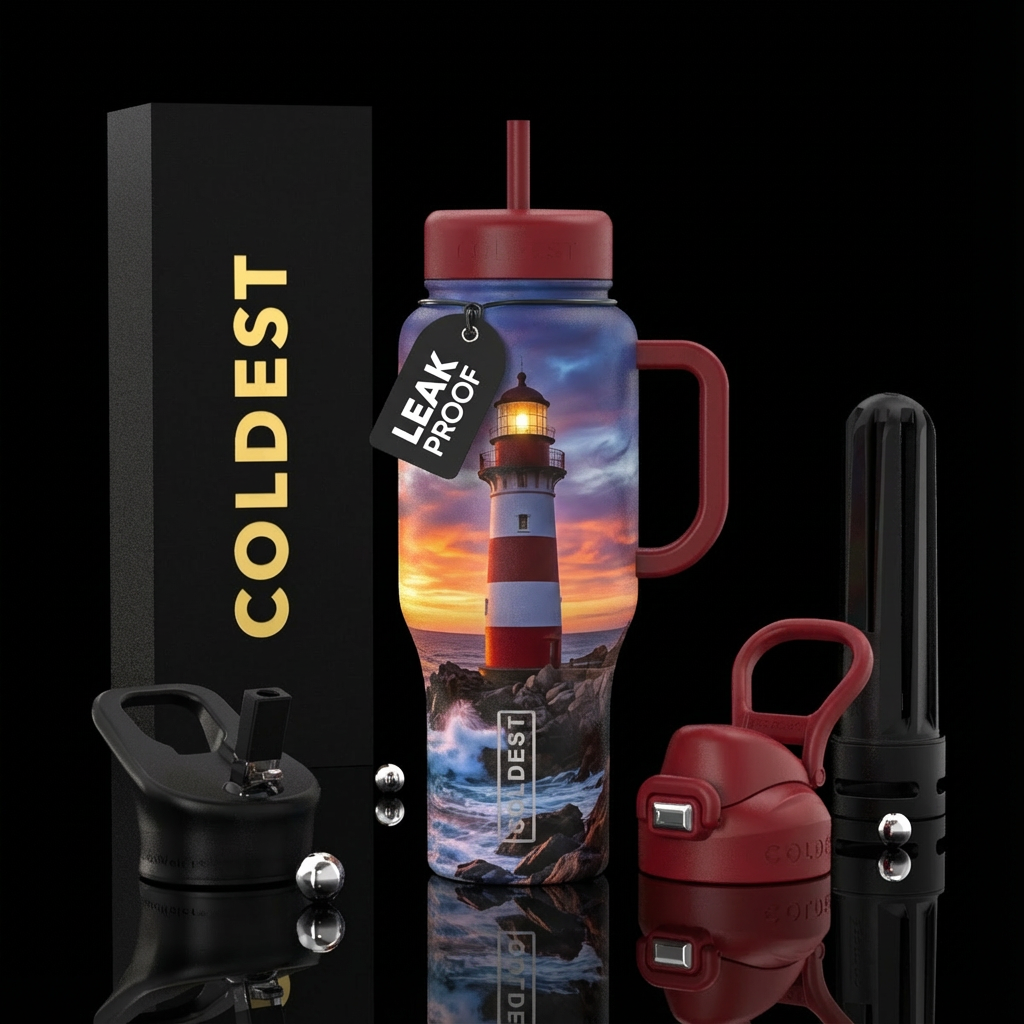 Lighthouse water bottle design