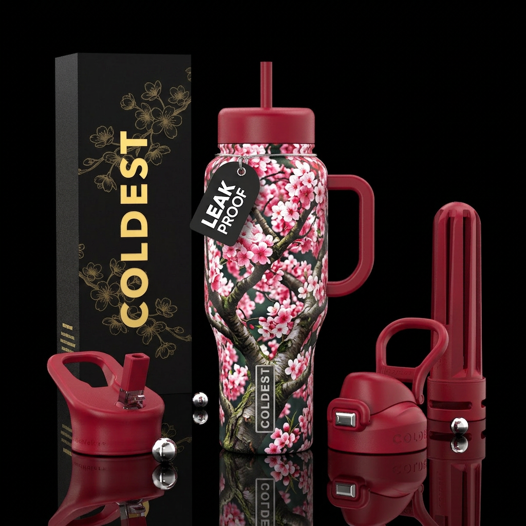 Cherry tree water bottle design