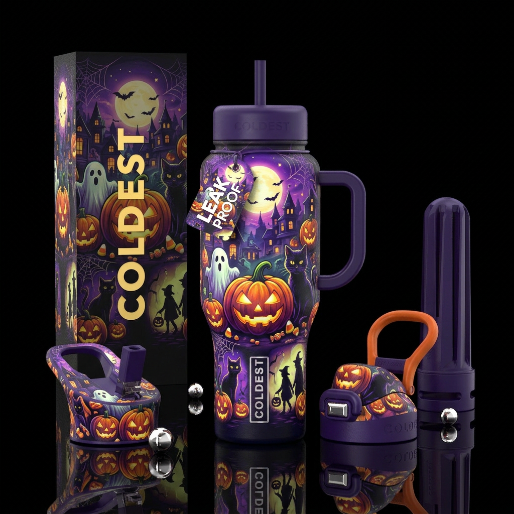 Trick-or-treat water bottle design