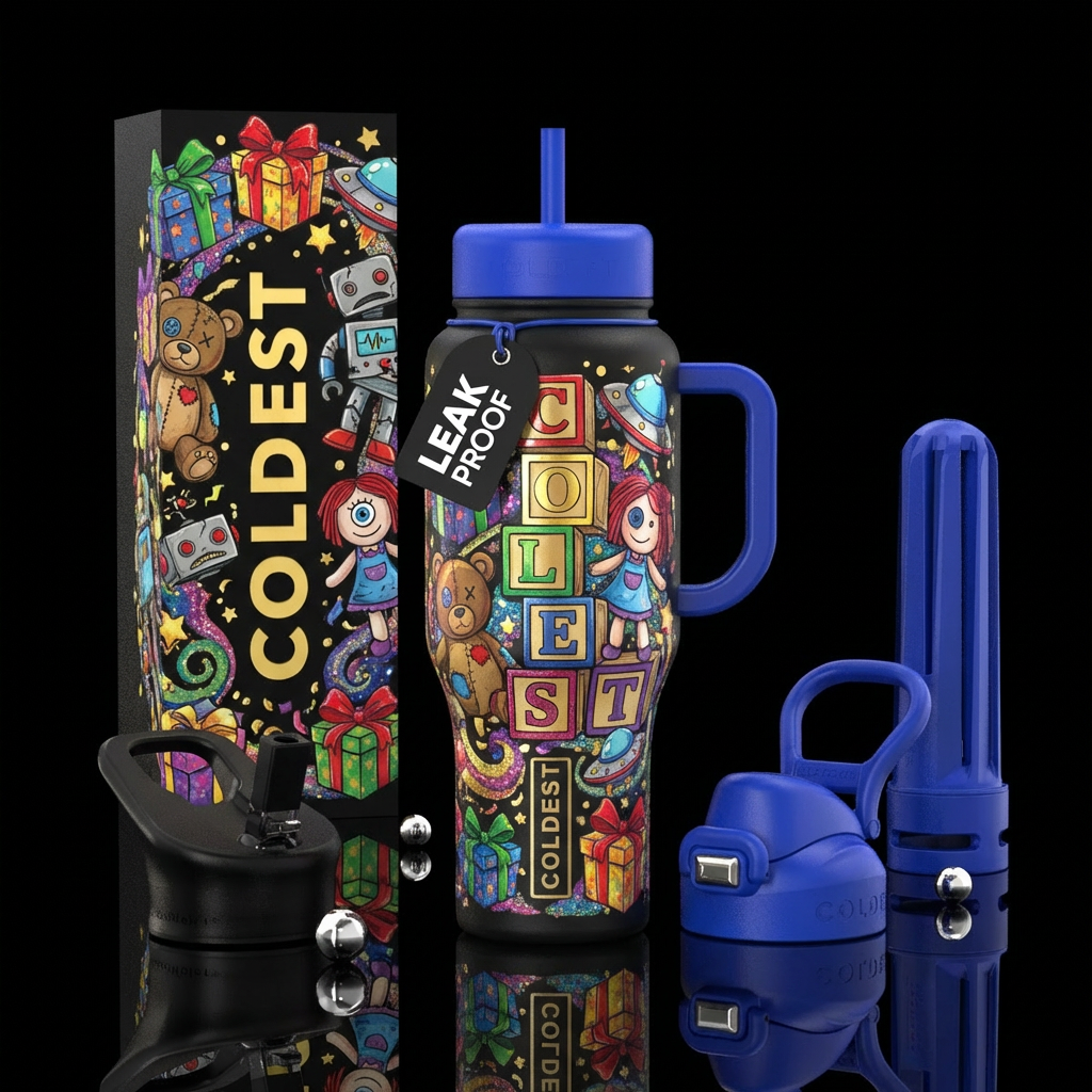 Blocks with the word coldest. Lots of misfit cute ... water bottle design