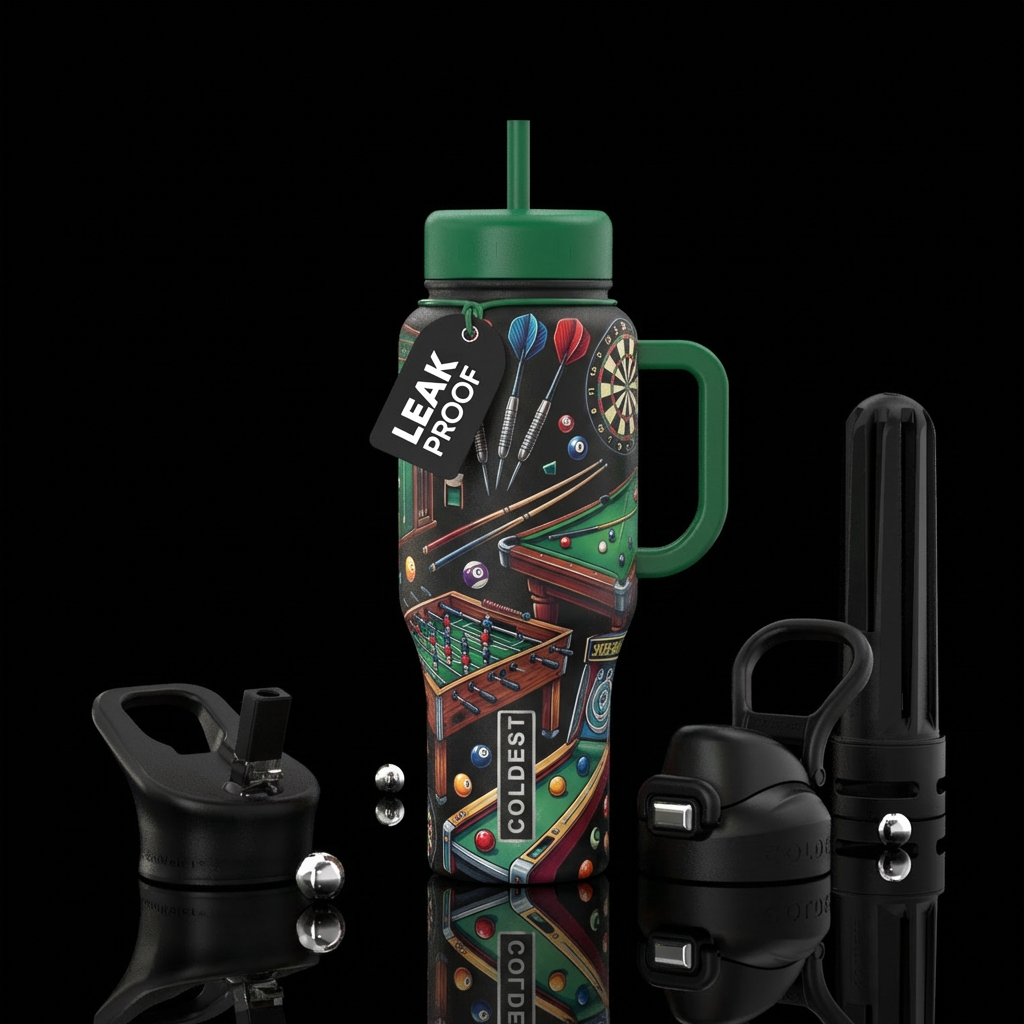 Bar games.  Darts,  pool, fooseball, ski ball water bottle design