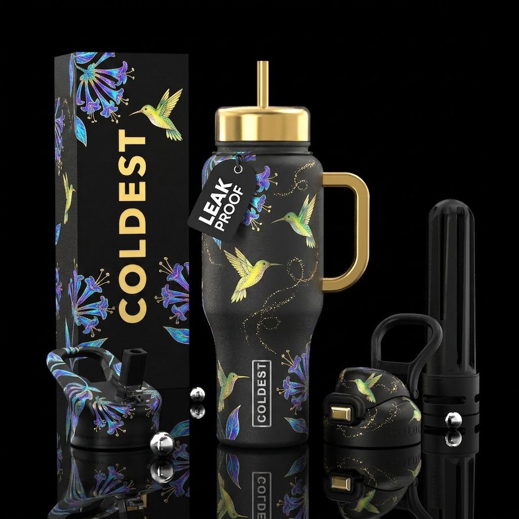 Humming Bird Trails.. water bottle design
