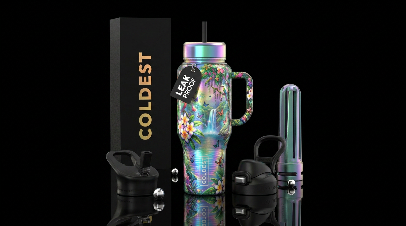 Tropical Paradise water bottle design