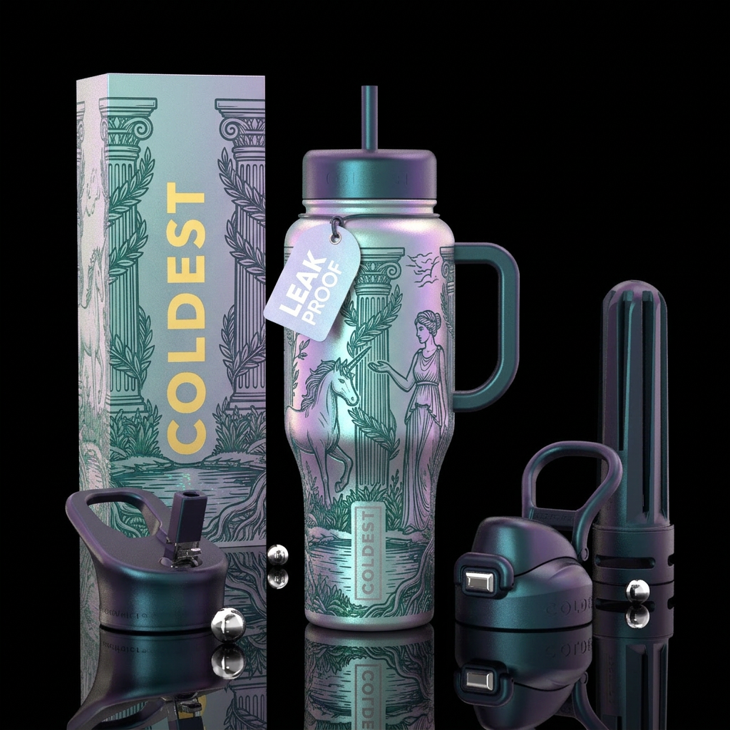 Unicorn magic water bottle design