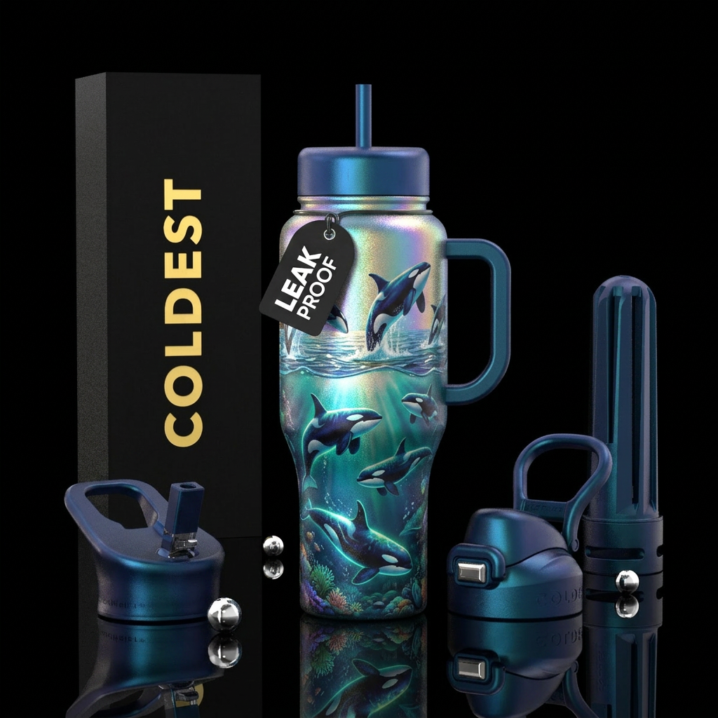 Orca Nursery water bottle design