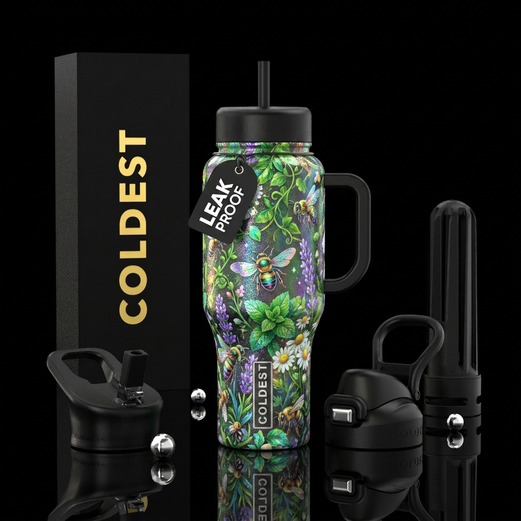 The Busy Bee water bottle design