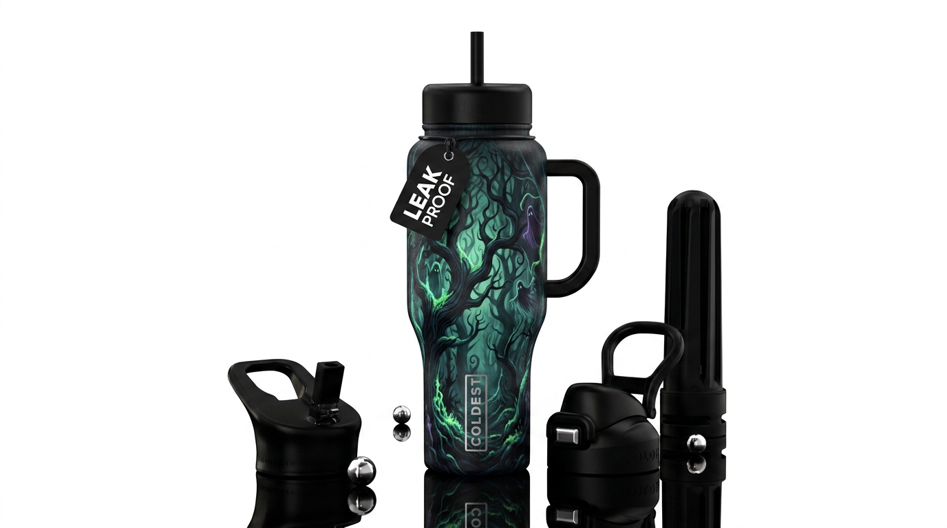 Haunted Forest water bottle design