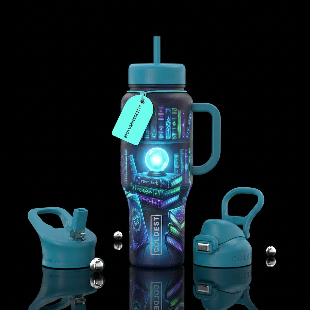Magical Books water bottle design