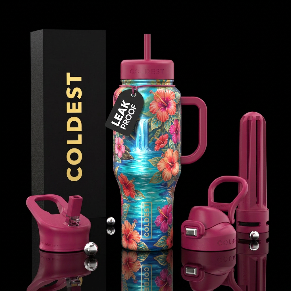 Hibiscus paradise water bottle design