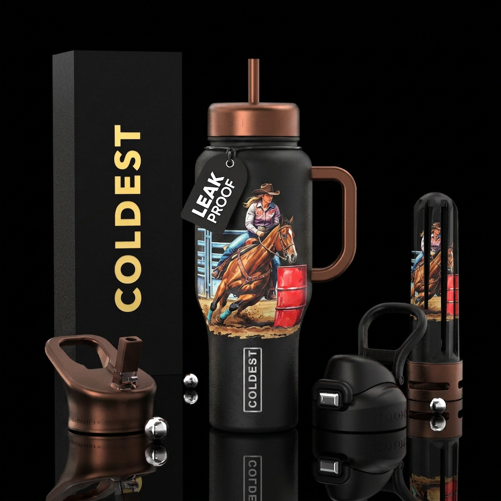 The barrel racer water bottle design