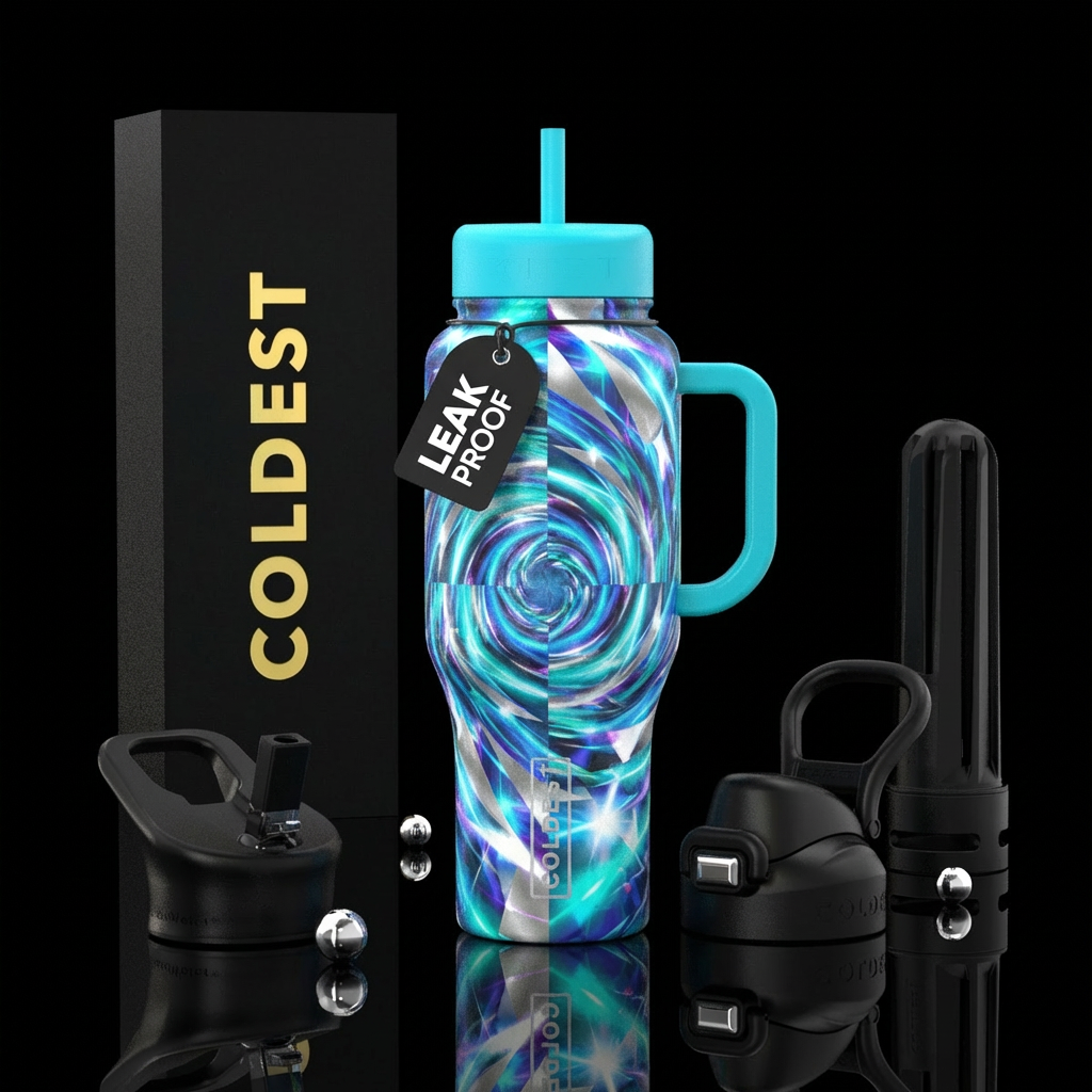 Kaleidoscope ozone water bottle design