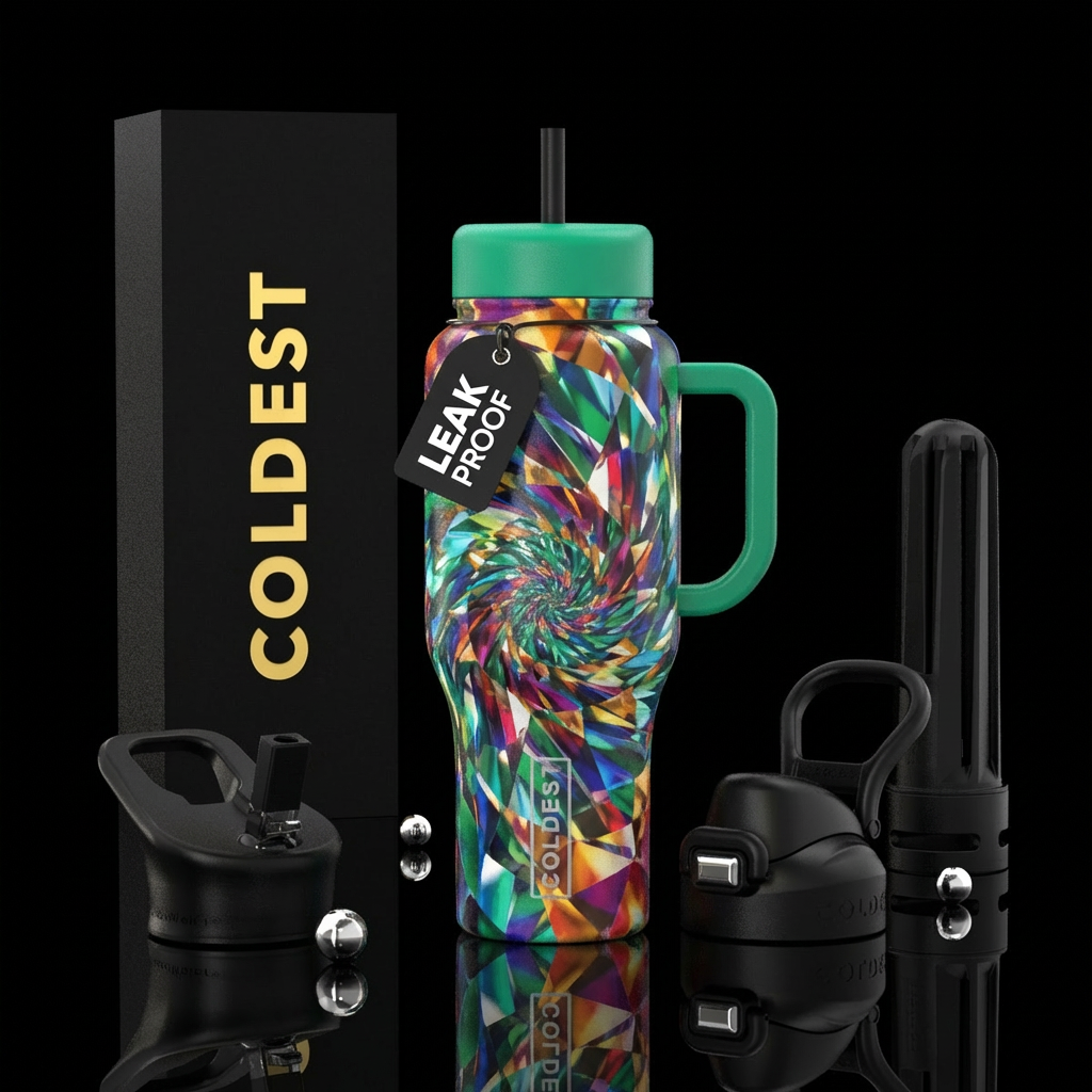 Kaleidoscope zoom water bottle design