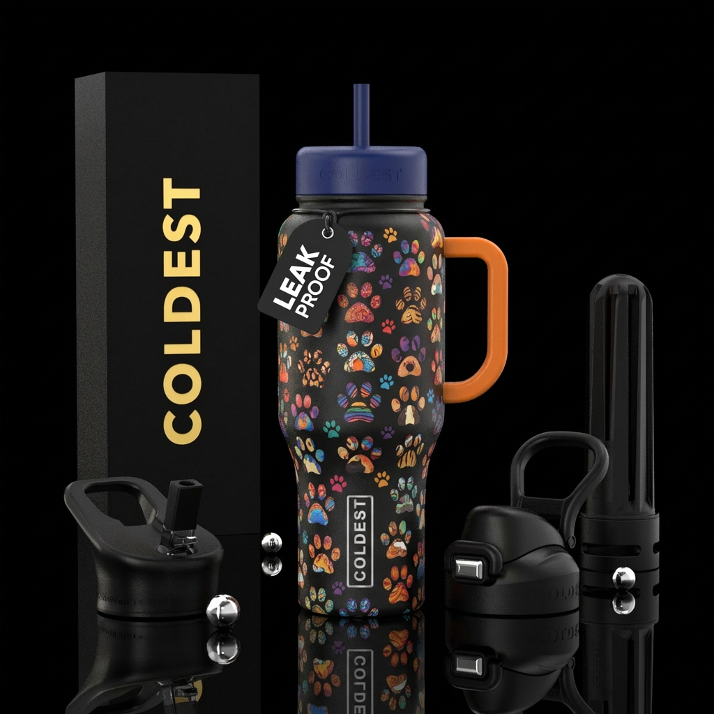 Paw haven water bottle design