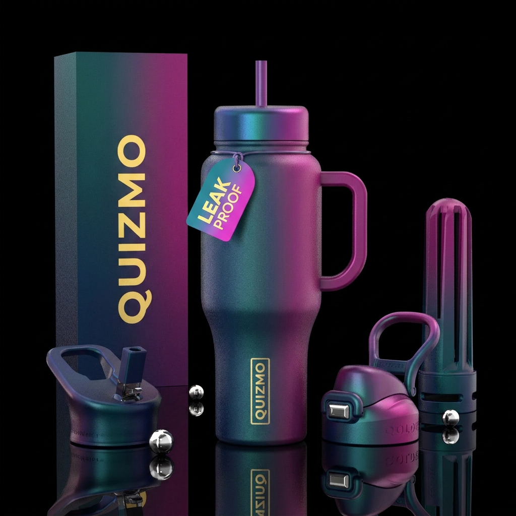 Quizmo water bottle design