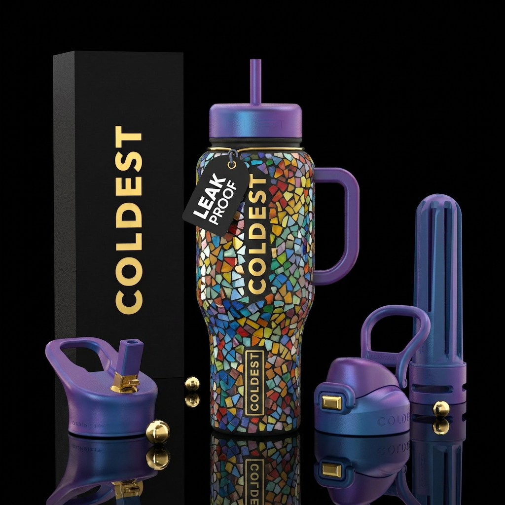 Made of color water bottle design
