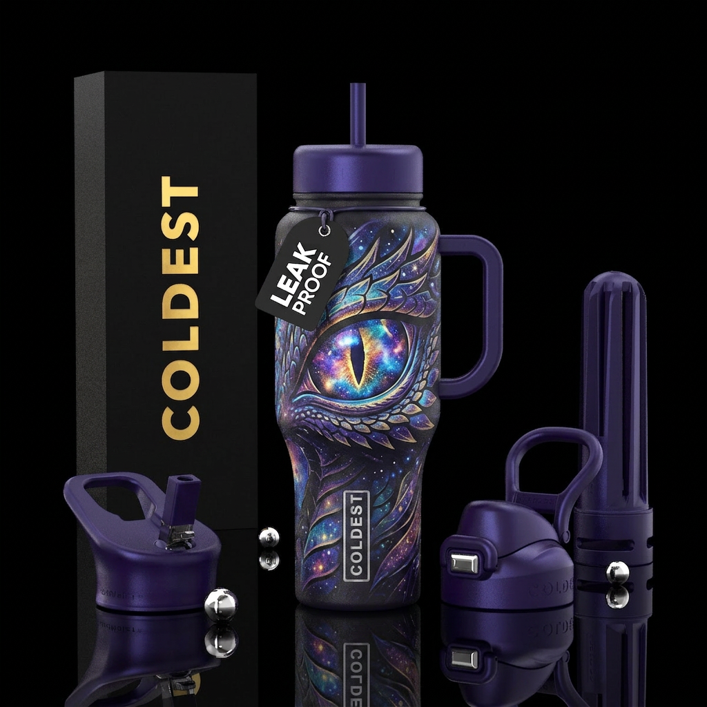Celestial dragon eye water bottle design