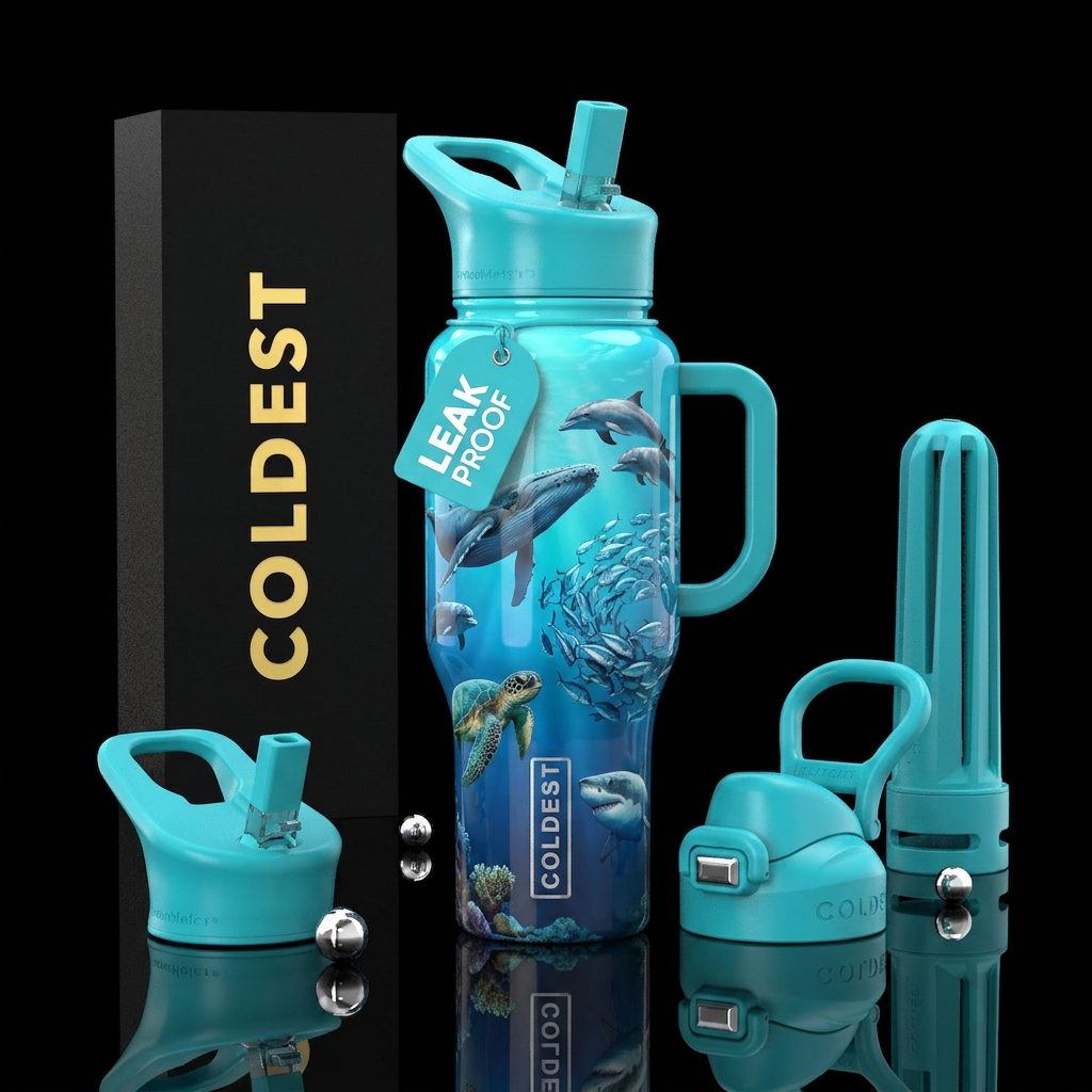Under the Sea water bottle design