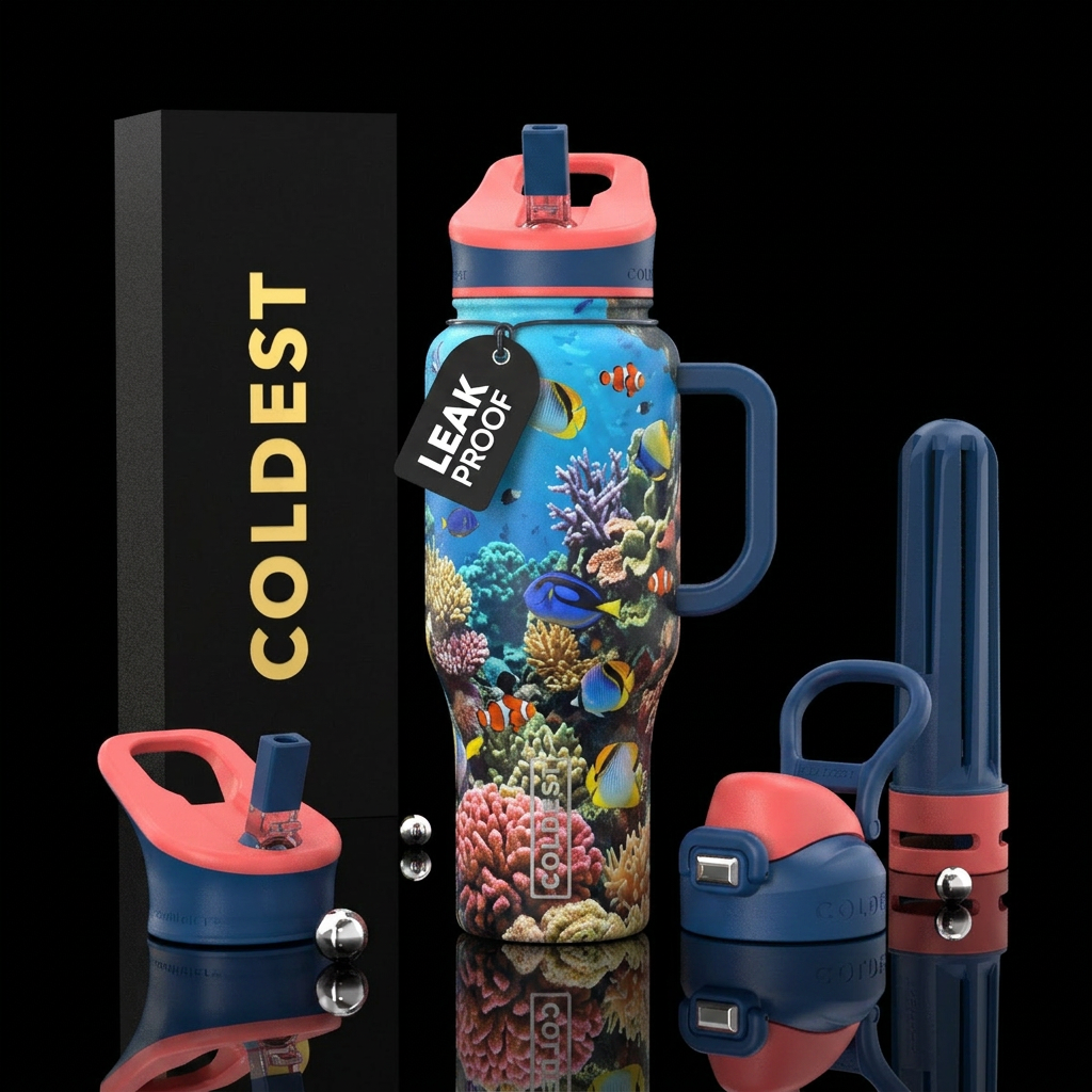 Great Coral Reef water bottle design