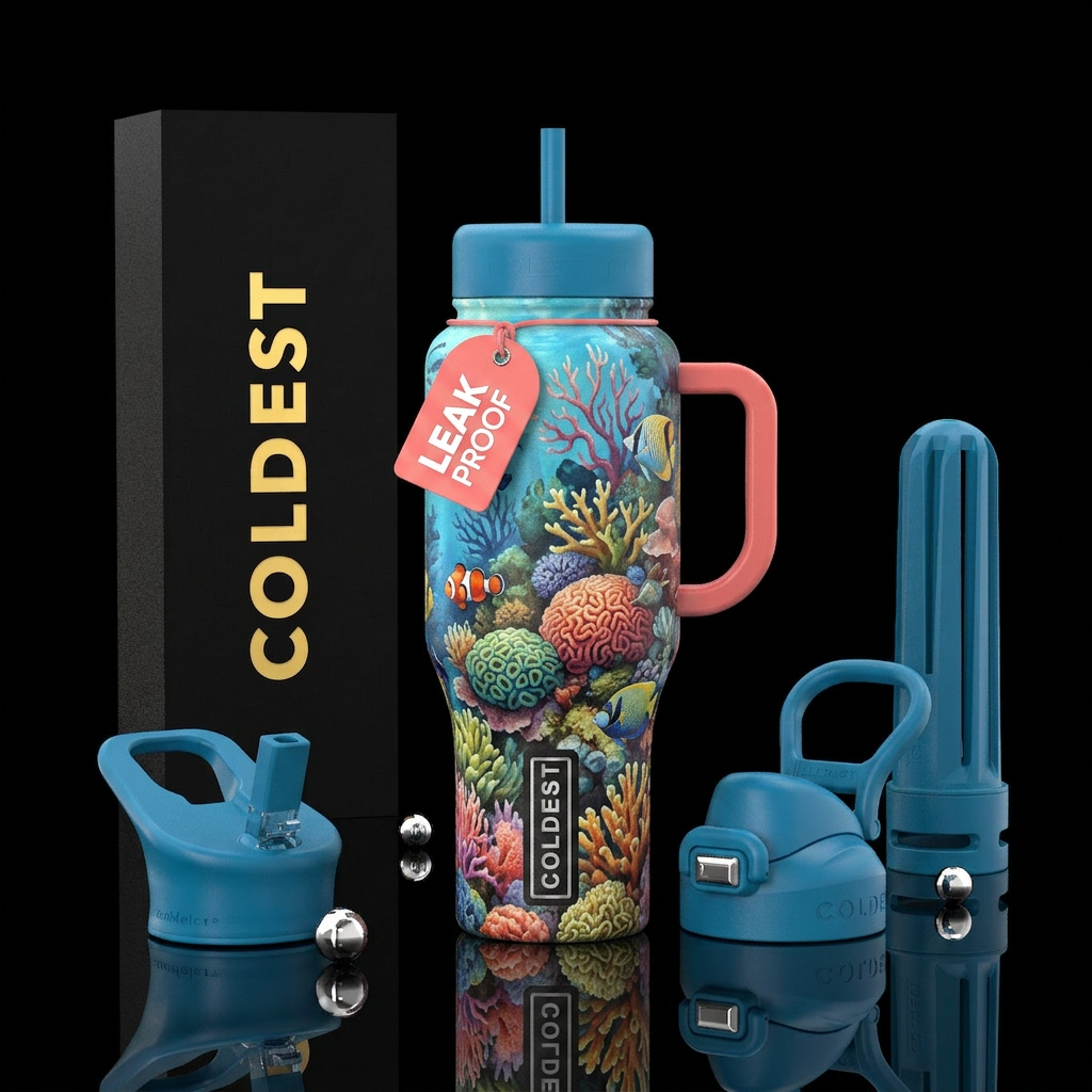Great Coral Reef water bottle design