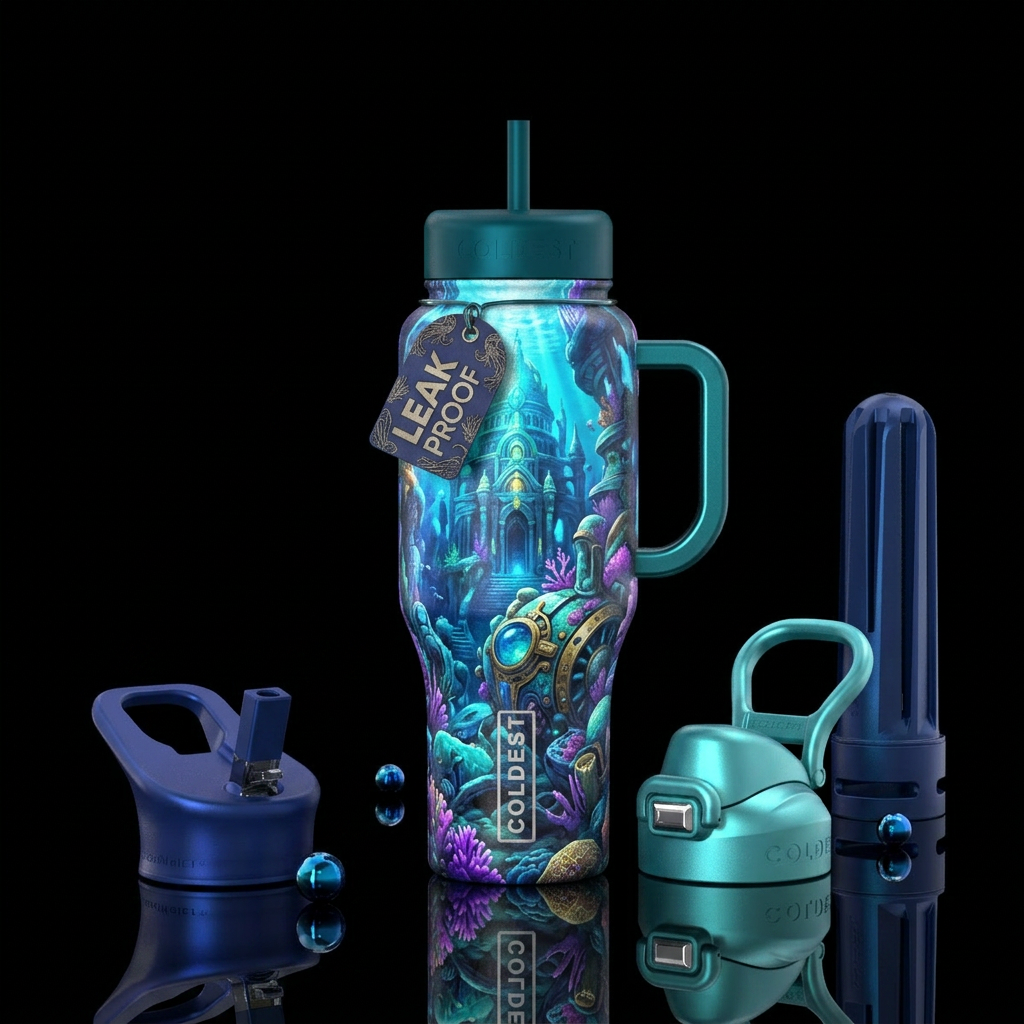 Atlantis water bottle design