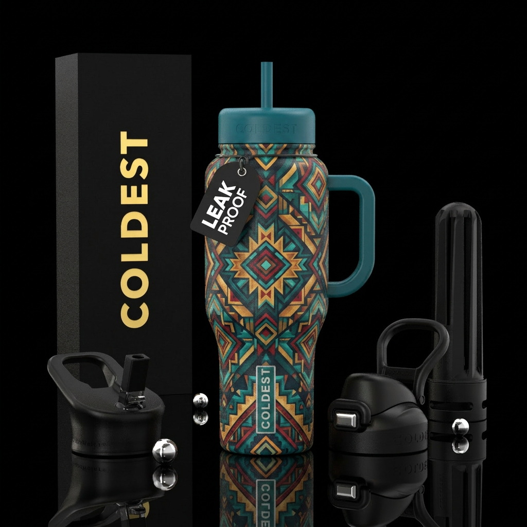 Aztec water bottle design