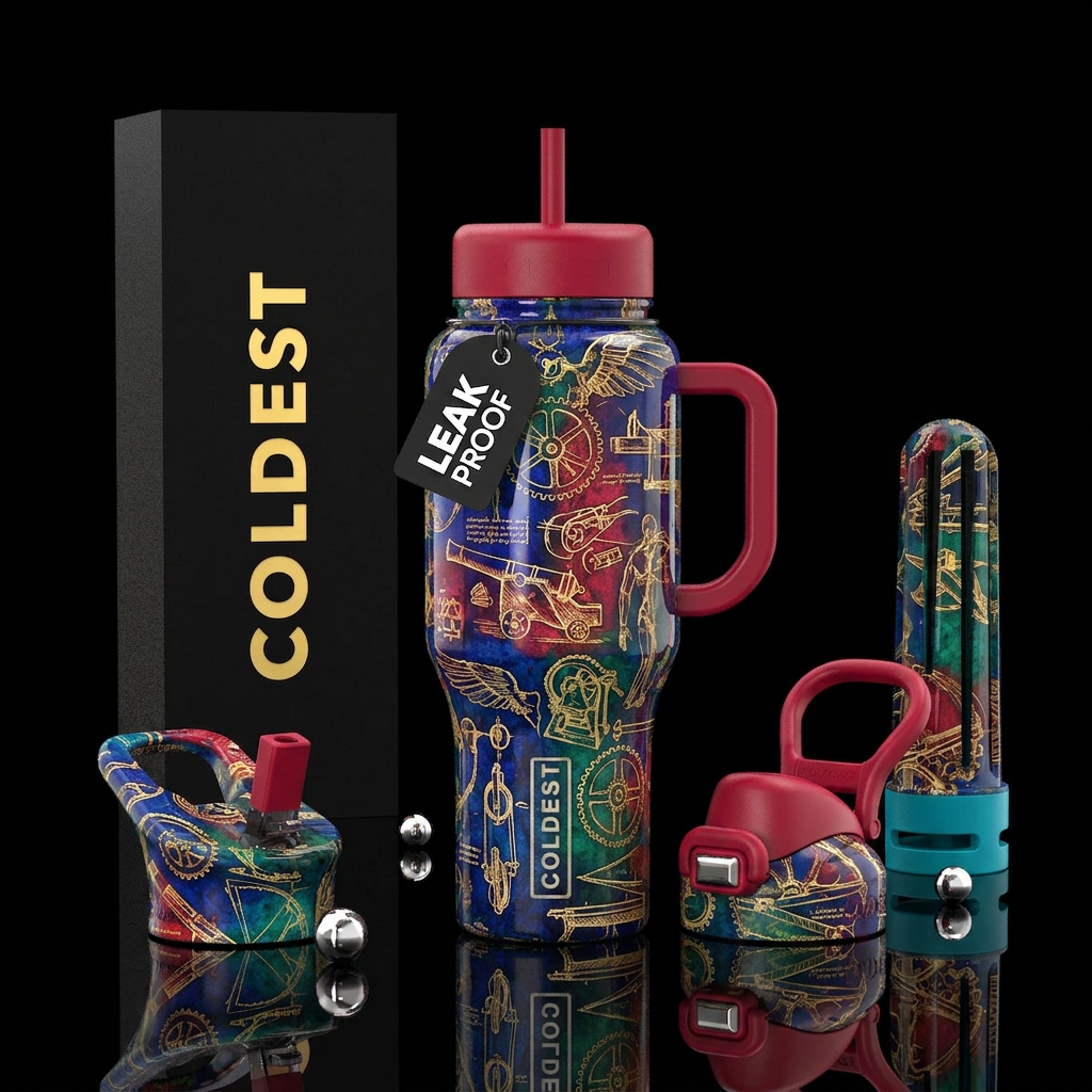 Da Vinci mechanical designs water bottle design