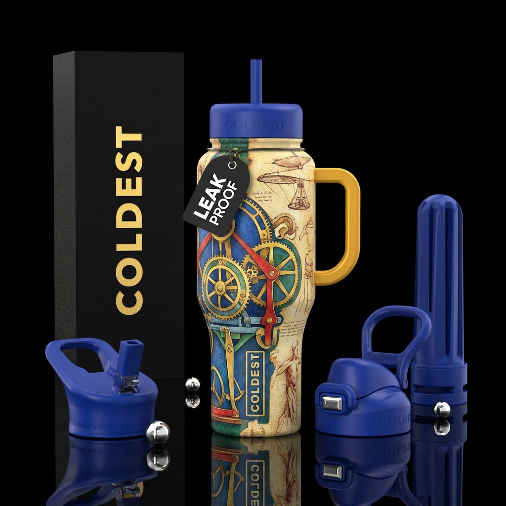 The DaVinci water bottle design