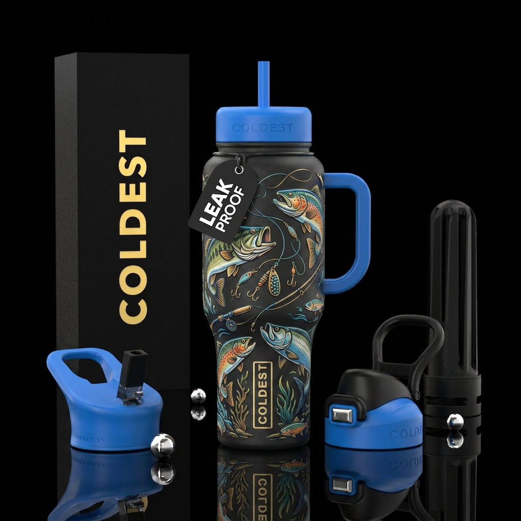 Fishing water bottle design