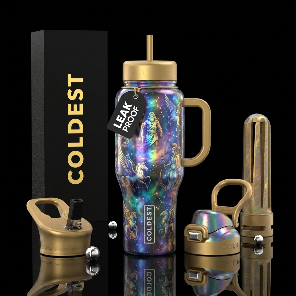 shimmer, mythology, hologram water bottle design