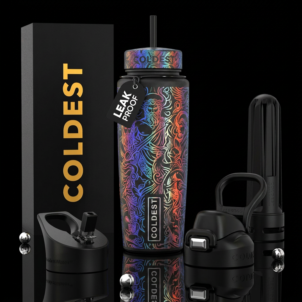 shimmer, mythology, hologram water bottle design