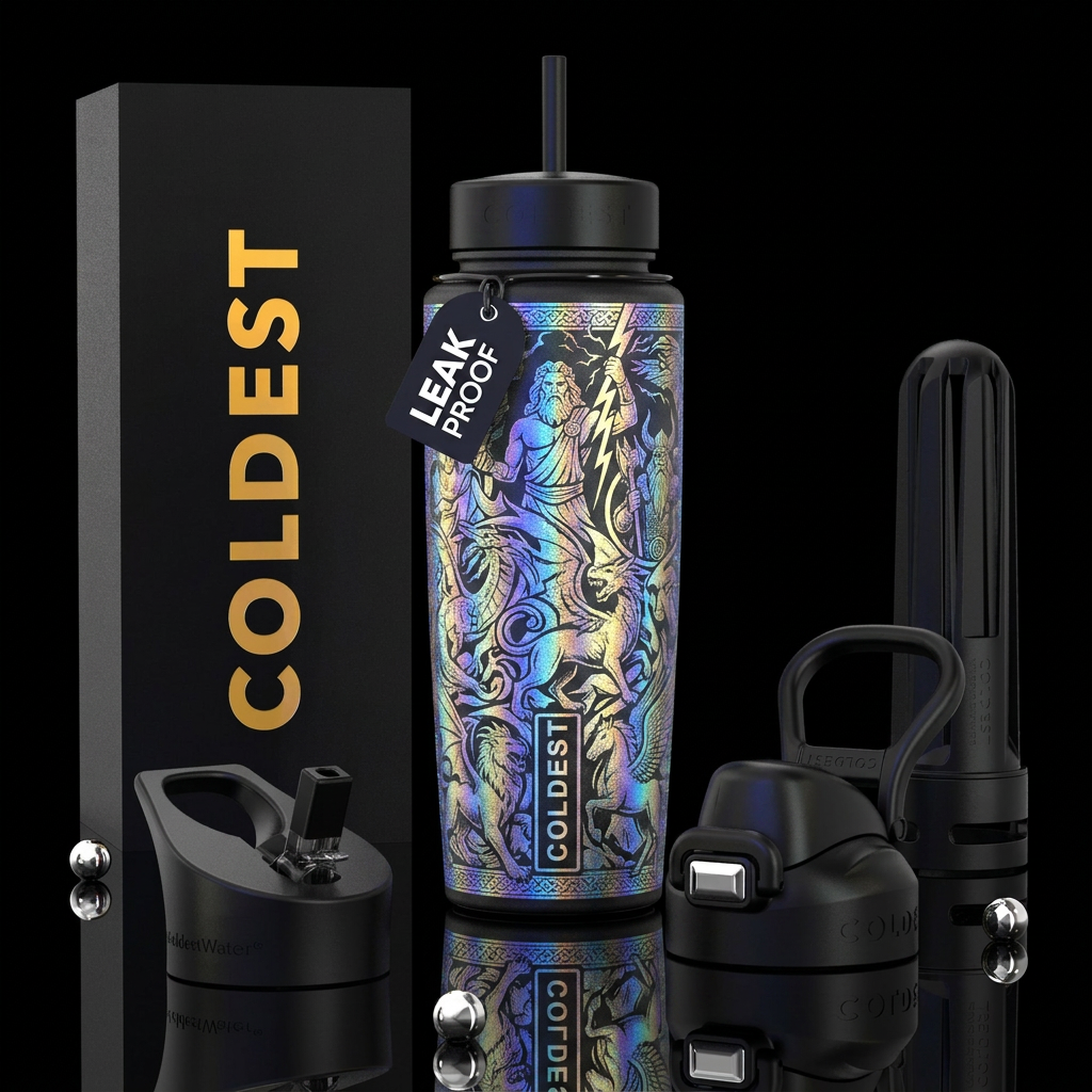 shimmer, mythology, hologram water bottle design
