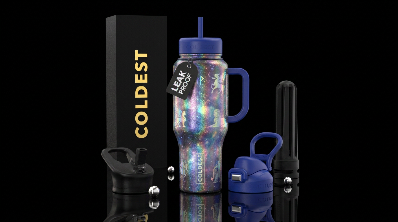 shimmer, mythology, hologram water bottle design