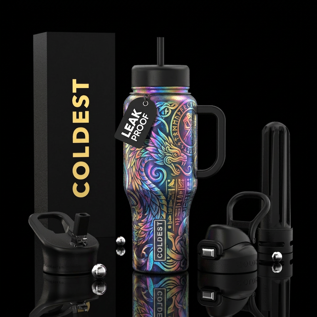 shimmer, mythology, hologram water bottle design