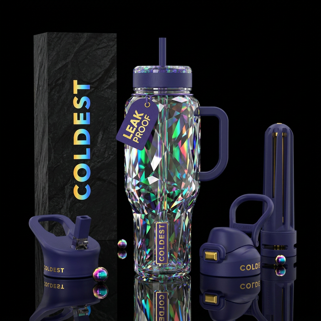 enchanted, crystal water bottle design
