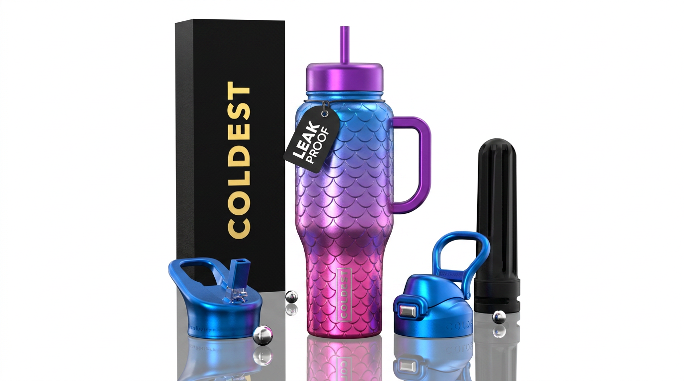 Full bottle metallic pink to purple to blue ombre ... water bottle design