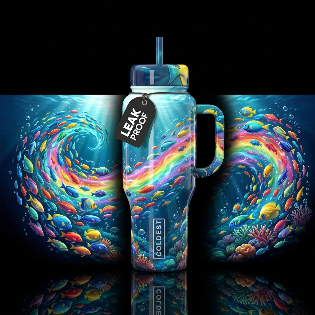 Off To School water bottle design