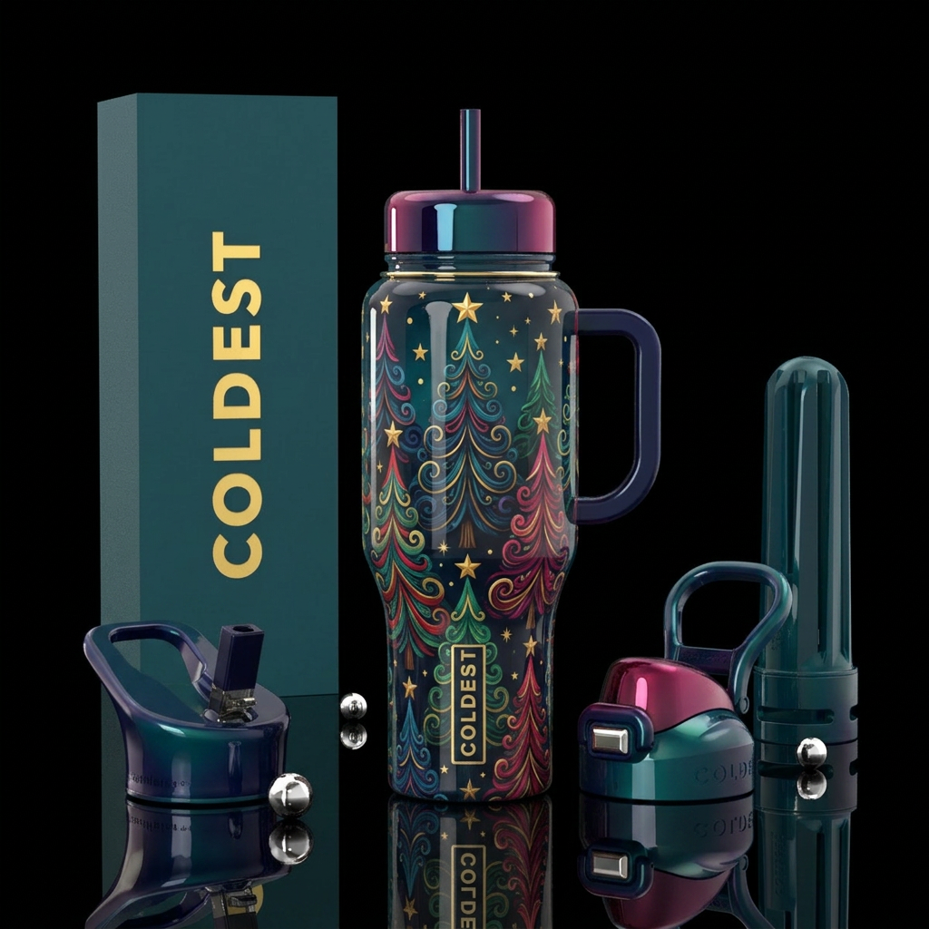 Glittering Grove water bottle design