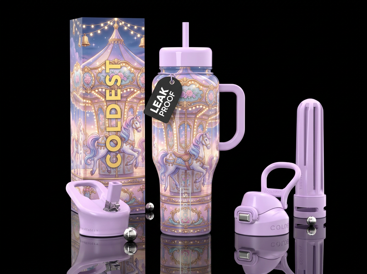 Fairytale Fairground water bottle design
