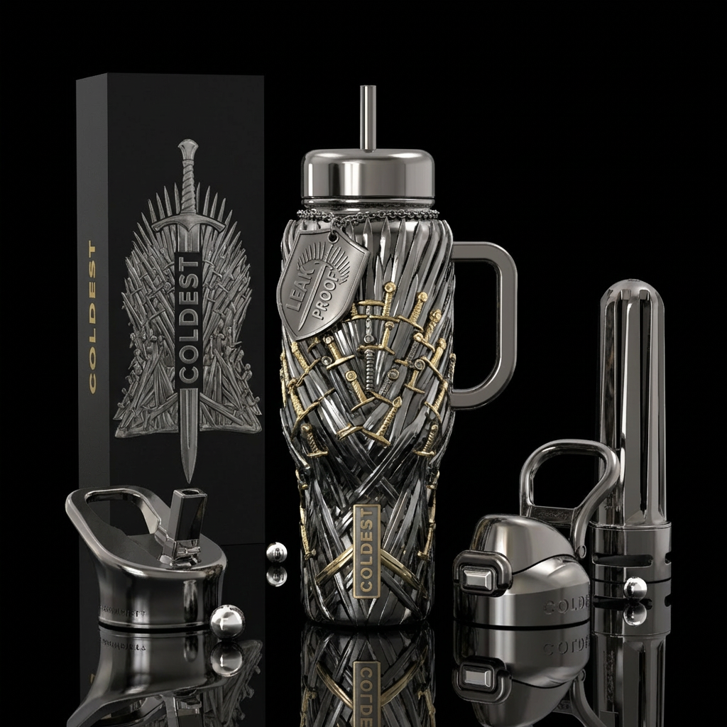 iront throne 2 water bottle design