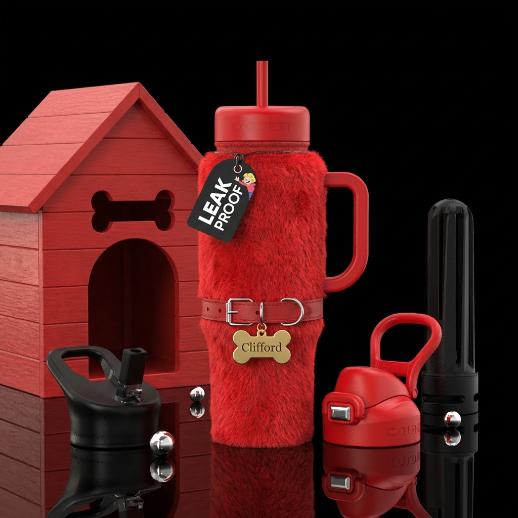 A hyper-realistic 3D wrap-around design of a 36oz ... water bottle design