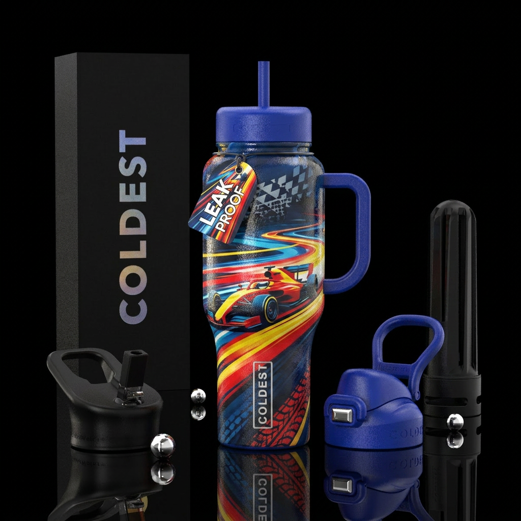 Finish Line water bottle design
