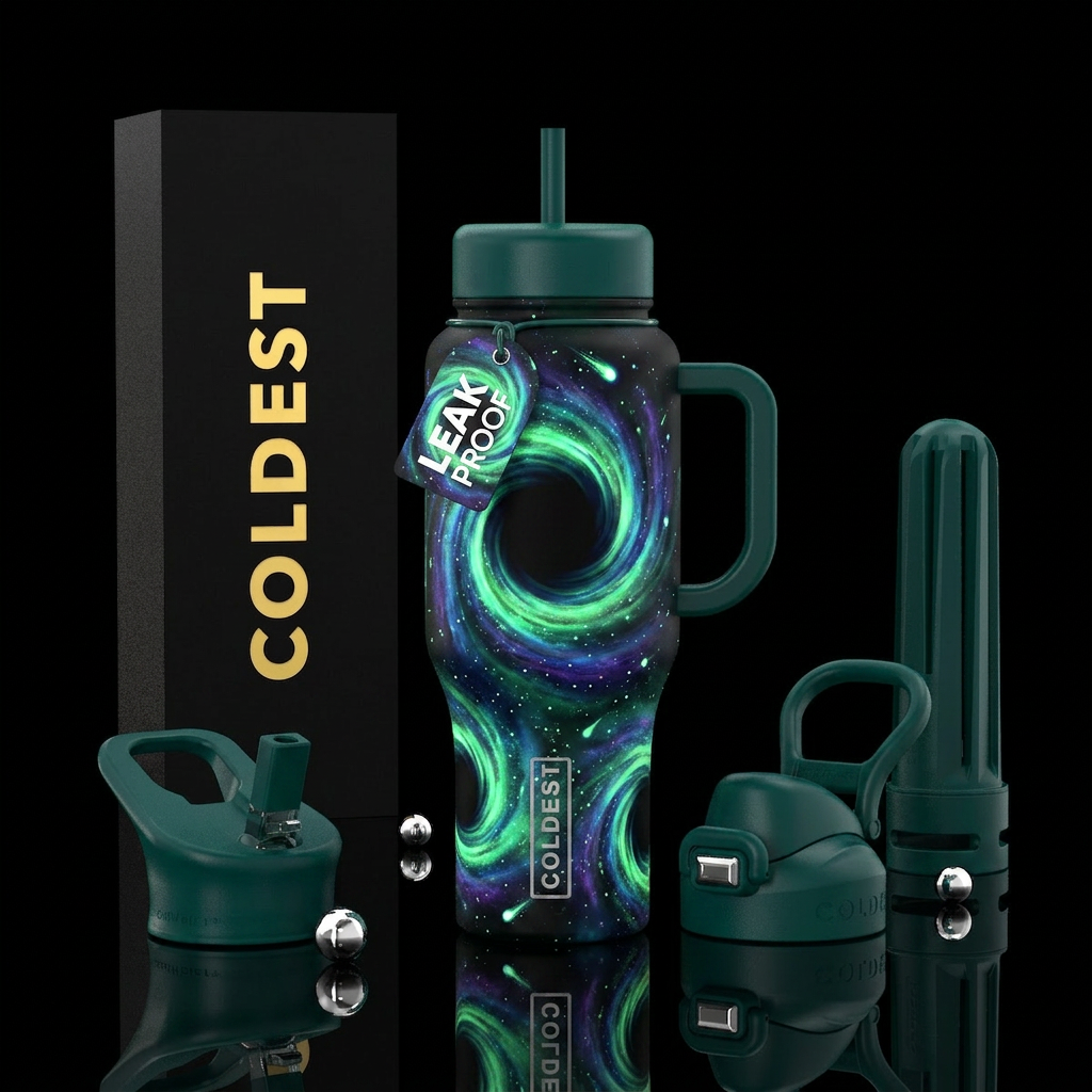 Glowie black holes water bottle design