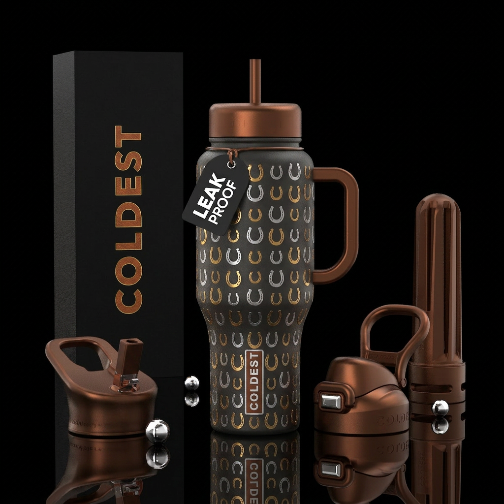 horseshoes water bottle design