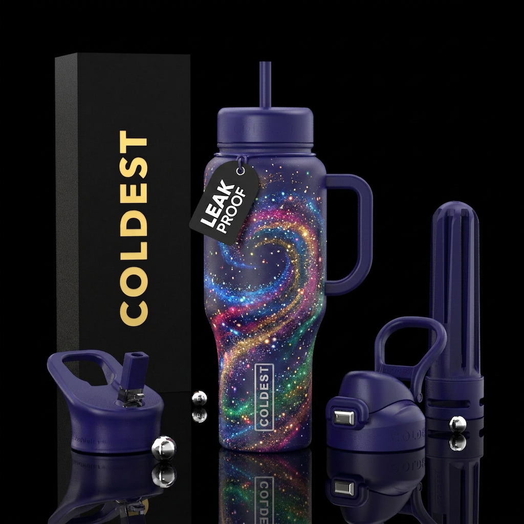Midnight magic water bottle design